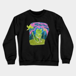 Old Alien Kitty Crewneck Sweatshirt